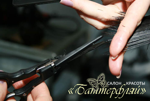 Стрижка горячими ножницами всего за 650 руб. (любая длина волос) + экранирование или маска-уход в салоне красоты «Баттерфляй»