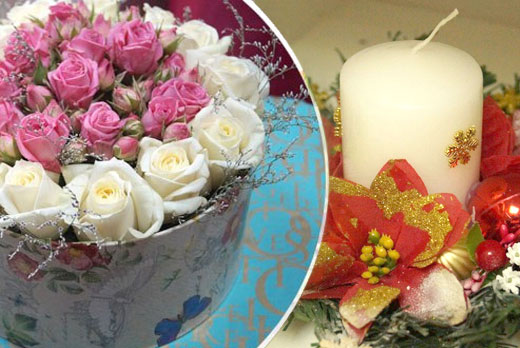 Новогодние композиции, розы, коробки с цветами и другие товары в мастерской цветов "Viktoria"