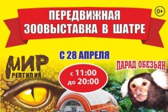 Остался 1 день! Взрослые и детские билеты со скидкой 50% на зоовыставку в шатре у ТРЦ "Европа" 