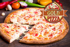 Специальное предложение от доставки пиццы «Pizza Gold»: при покупке от 949 рублей, пицца 25 см в ПОДАРОК