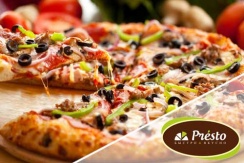 Скидка 100% на третью пиццу в сети кафе «Presto»