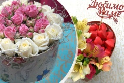 Розы, коробки с цветами, новогодние композиции и не только, в мастерской цветов "Viktoria"