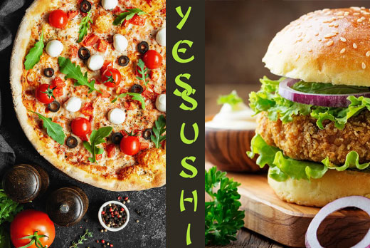 Специальное предложение от доставка еды YesSushi: роллы, пицца, лапша WOK, бургеры со скидкой 30%