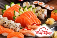 Роллы, суши и сеты со скидкой 50% от службы доставки еды «Wok Shop» Роллы, суши и сеты со скидкой 50% от службы доставки еды «Wok Shop»